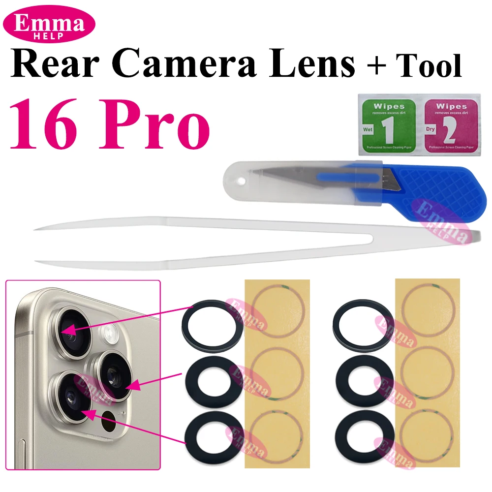 Back Camera Glass Replacement Kit - 2-Pack