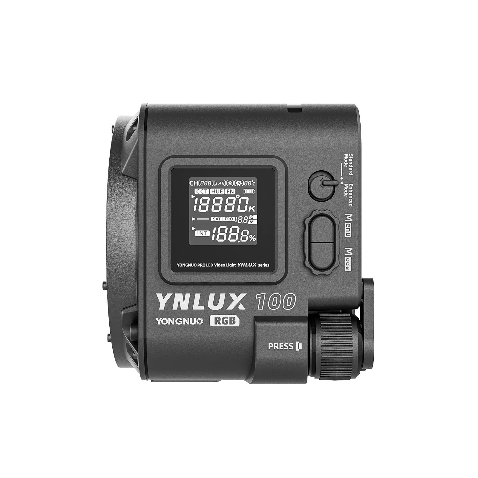 Yongnuo 휴대용 야외 COB LED 조명 마운트, LUX100RGB YNLUX100 RGB 120W, 2700K-10000K 보웬스