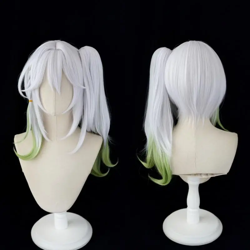 

Game Genshin Impact Nahida Cosplay Wig Single Ponytail Gradation Hair Heat Resistant Synthetic Halloween Party Accessories Props