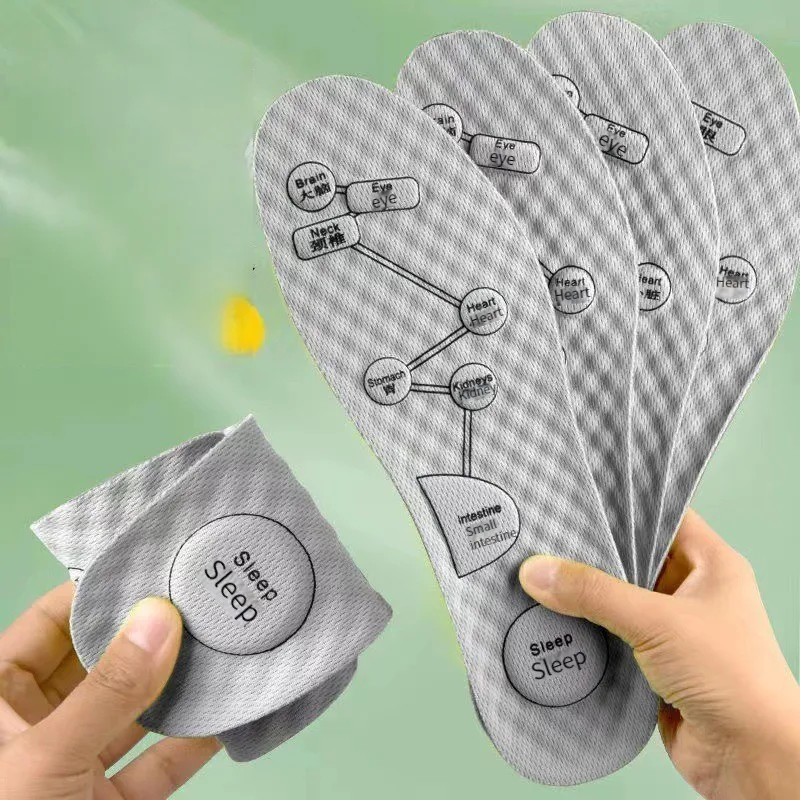 Sole Massage Insole Unisex Soft Breathable Sports Cushion Inserts Wormwood Sweat-absorbing Deodorant Massage Shoe Pads shoe insoles