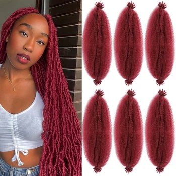 Springy Afro Twist Hair 24 Inch Synthetic Hair Extension,  Pre-Separated Marley twist Braiding Hair for Faux Locs Crochet Hair 1