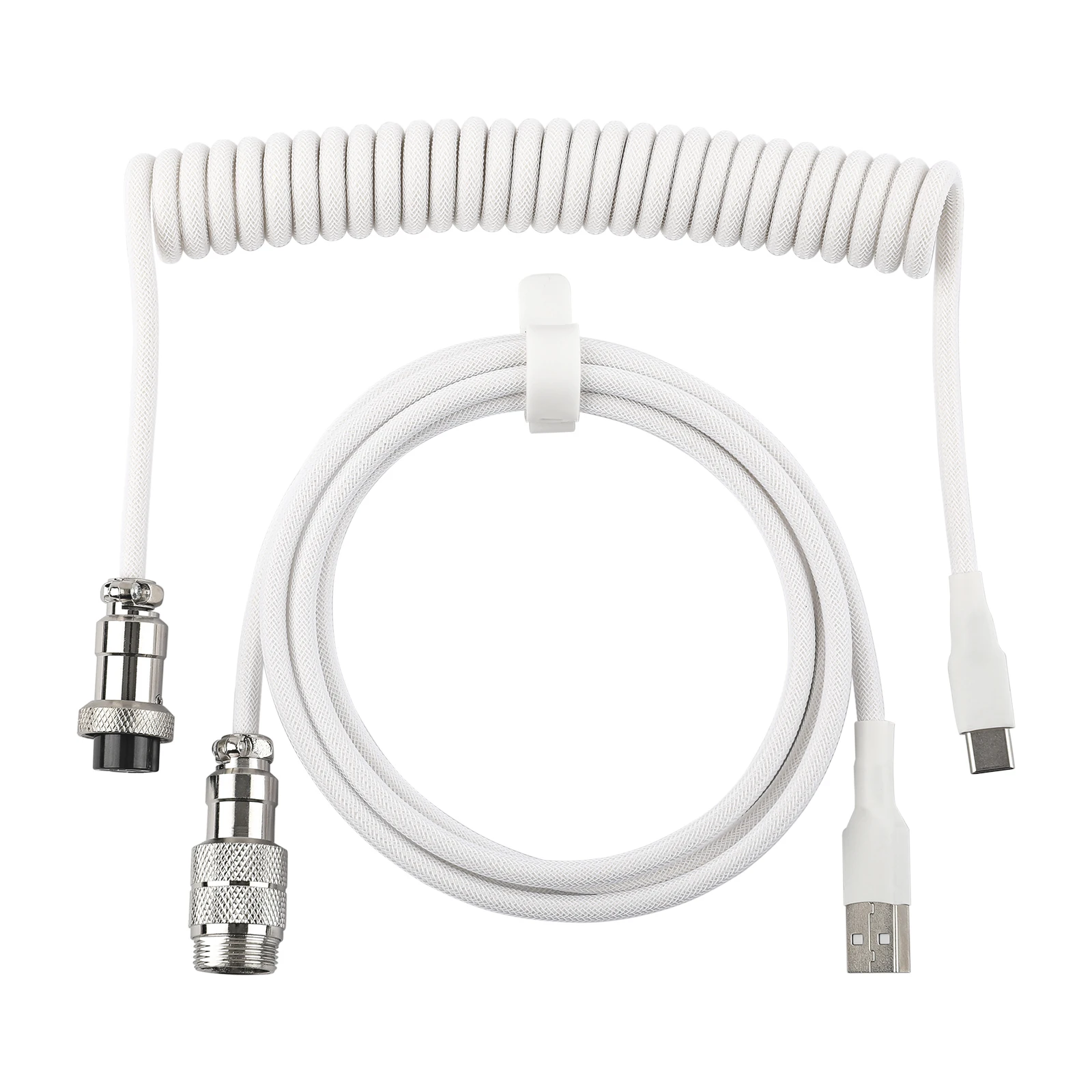 

Спиральный кабель для клавиатуры EPOMAKER Mix V2, 1,8 м, USB C к USB, кабель с двойным рукавом для механической игровой клавиатуры