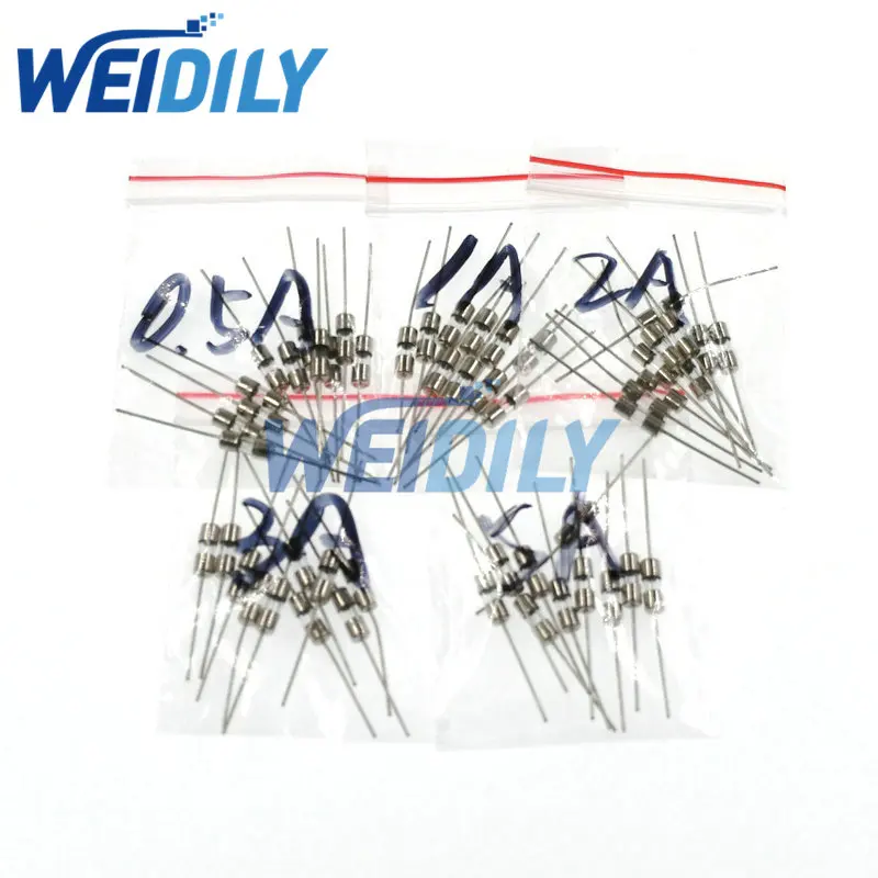50PCS 5Values Fast Quick Blow Glass Tube Fuses Pin Assortment Kit 3x10mm 0.5A 1A 2A 3A 5A/250V glass tube fuse kit,glass tube fuses,tube fuses,glass fuses,fast acting fuse