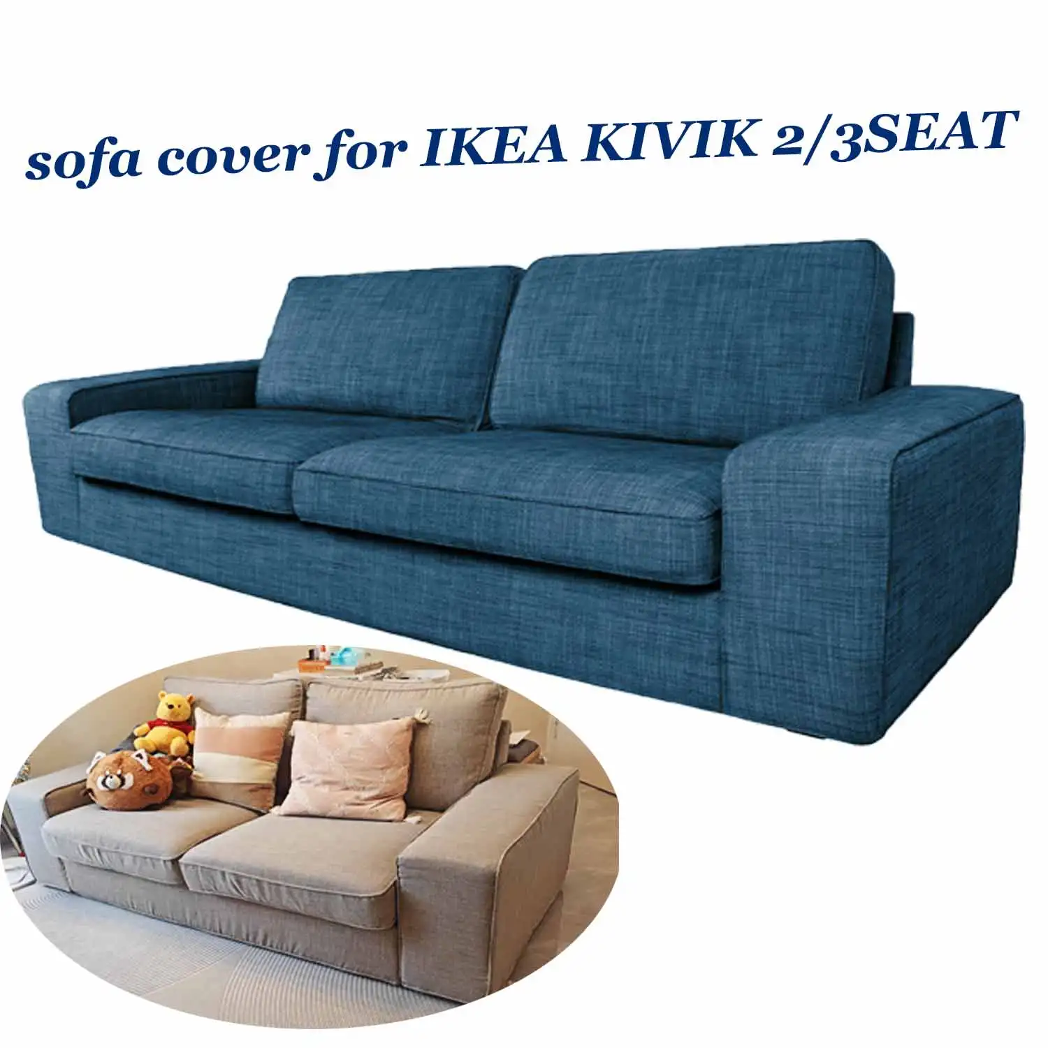 CRIUSJACoverforKIVIK23seat190cm228cmSlipcoverssofaSofa