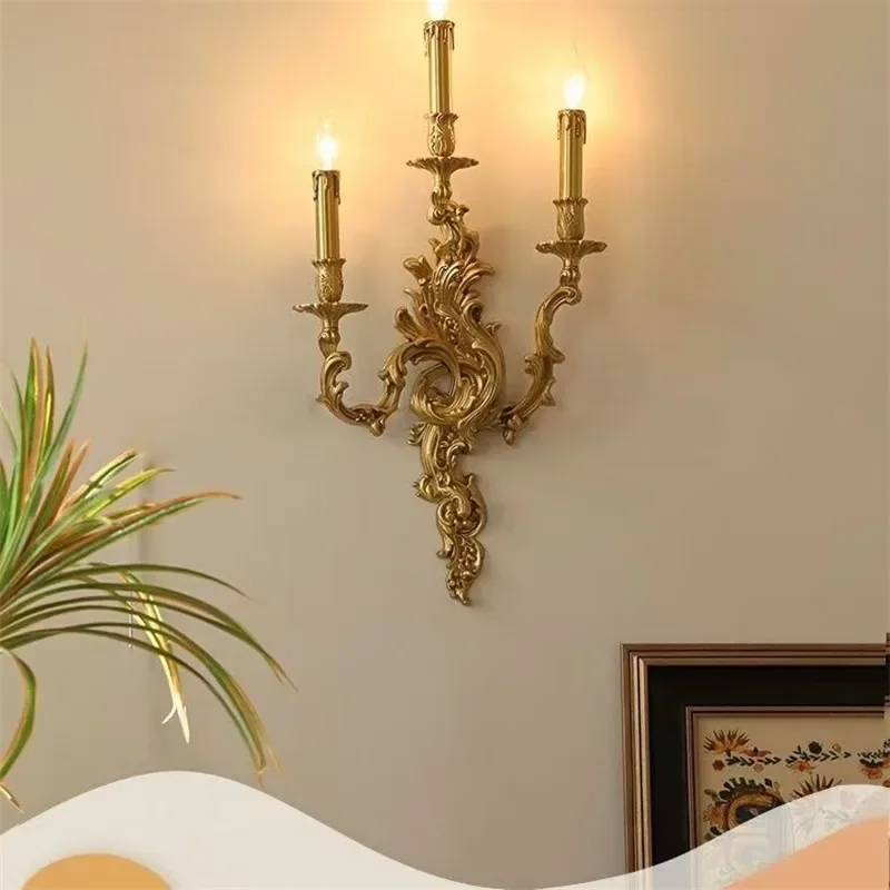 French Brass Wall Lamp 1