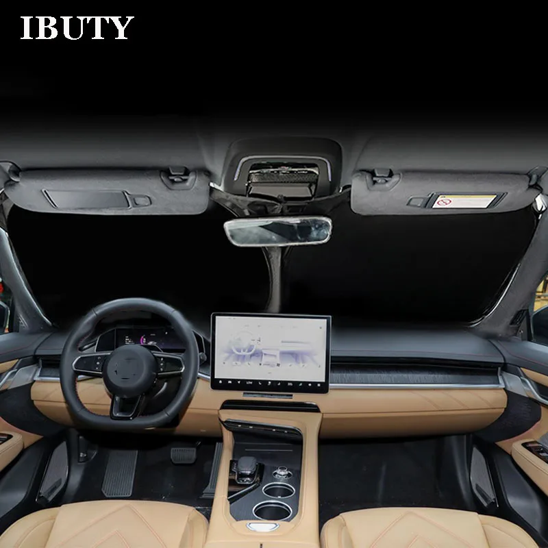 For ZEEKR 001 2021-2023 Full Black Opaque Car Sunshade Side Window Privacy Curtains Sun Visor Sunscreen Heat Insulation Cover