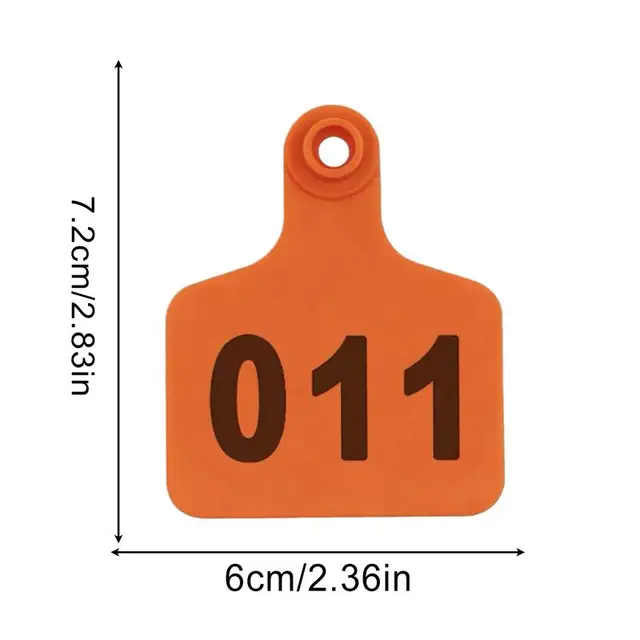 Goat Ear Tags Sheep Ear Tags Bold Font Soft Mark Label 1-100 Animal Tracking Tool For Goat Sheep Poultry Livestock Management 6