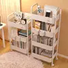 Household Trolley Kitchen Multi-Layer Floor Standing Storage Rack Bathroom Movable Storage Rack Living Room Snack Cart 4