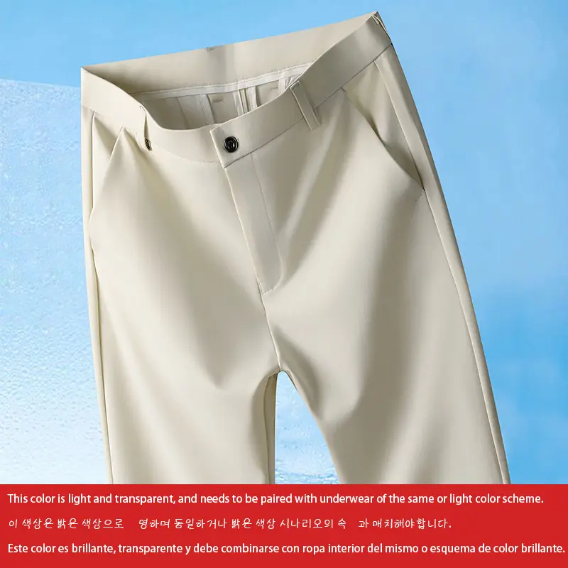 29-42 Men's Summer Pants Thin Straight Stretch Casual Pants with No Trace No Ironing Fabric Silky and Cool Feeling - Image 12