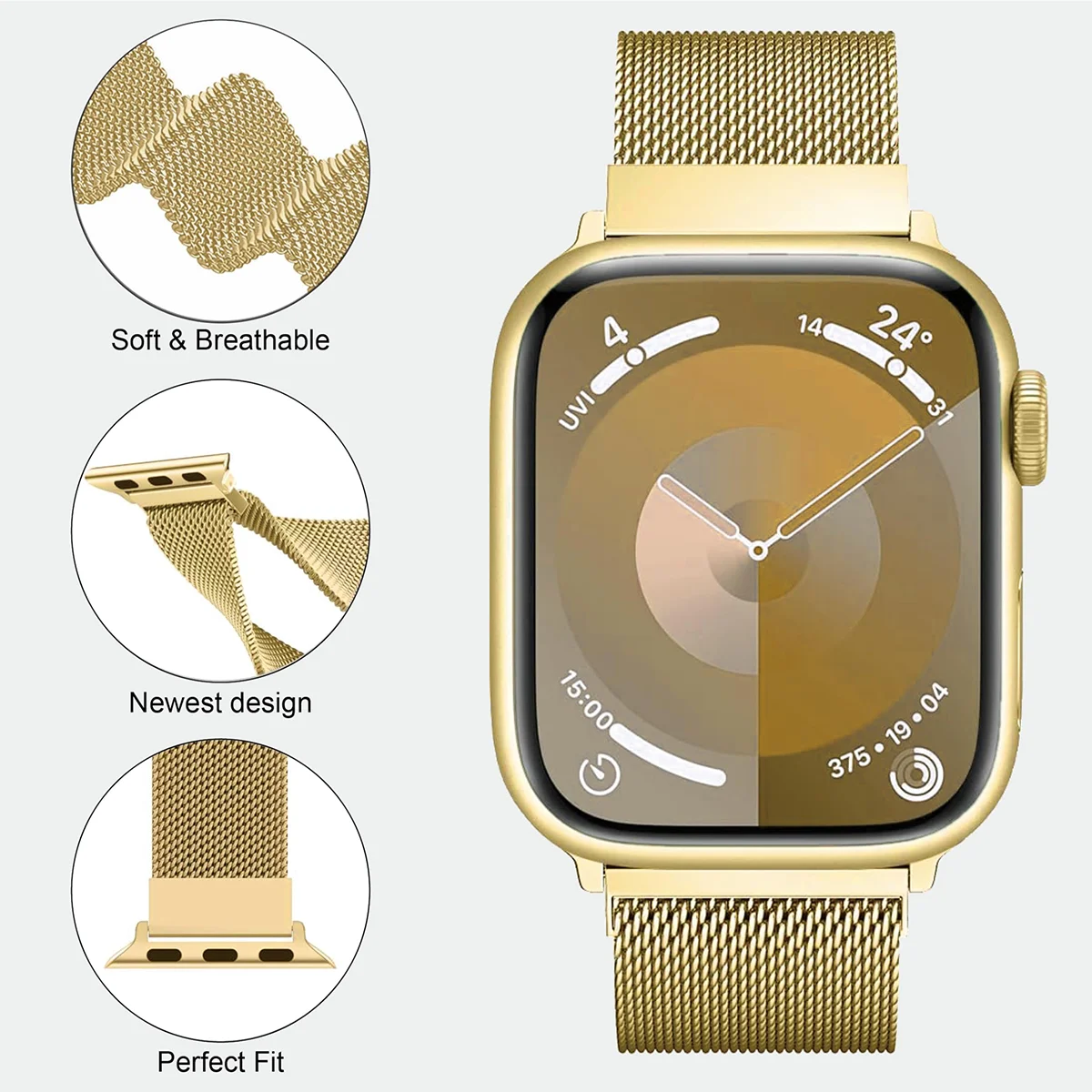 Elegant Milanese Loop Stainless Steel Watch Band - Classic Sport Bracelet Design