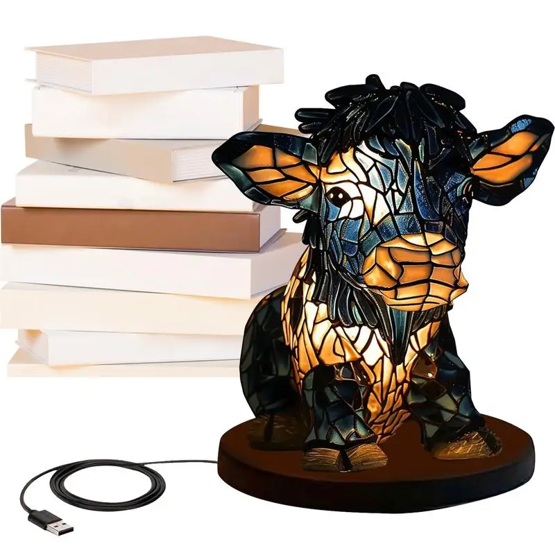 

Highland Cow Led Lamp 3D Animal Lamps For Adults Cow Light Western Table Lamp Highland Cow Table Lamp For Bedroom Desk Lamp