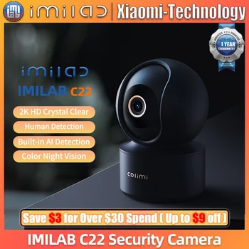 IMILAB 실내 비디오 감시 홈 CCTV 캠, 360 모션 추적 적외선 야간 투시경 웹캠, 3K IP 와이파이, C22 보안 카메라