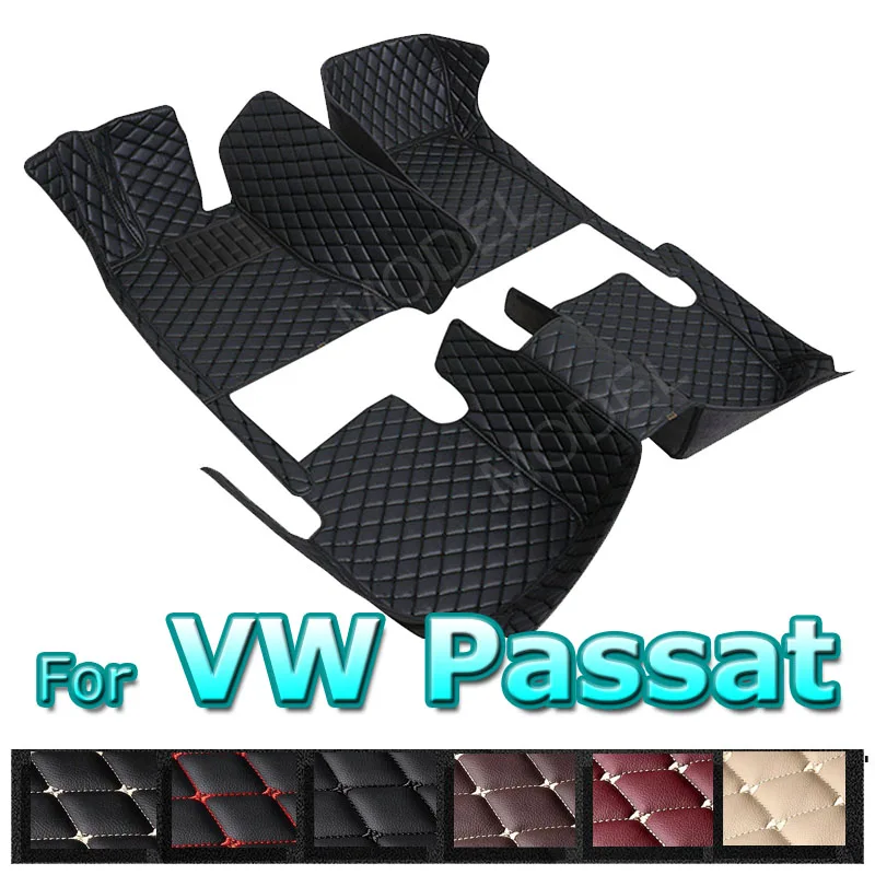 

Car Floor Mats For VW Volkswagen Passat B8 GT 2015~2022 Durable Rugs Protective Carpets Luxury Leather Mat Car Accessories 2016