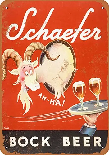 Metal Sign - 1937 Shaefer Bock Beer - Vintage Look фотографии