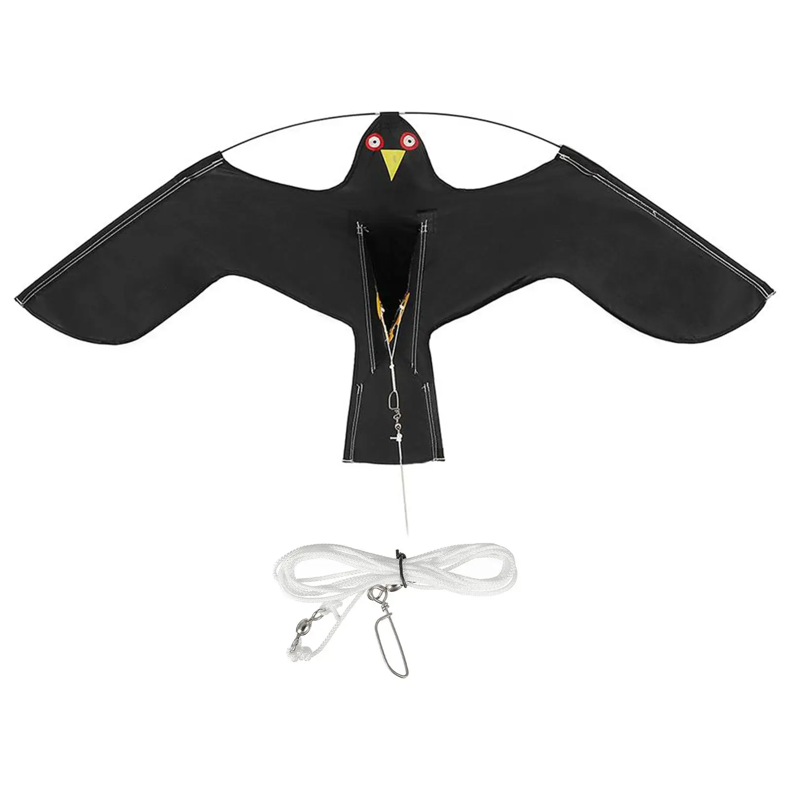 1.2M Flying Kite, 120x65cm Easy to Fly Bird Repelling Kite Kids Toys Scary Bird Kite Drive Bird Kite for Garden Park Beach 2