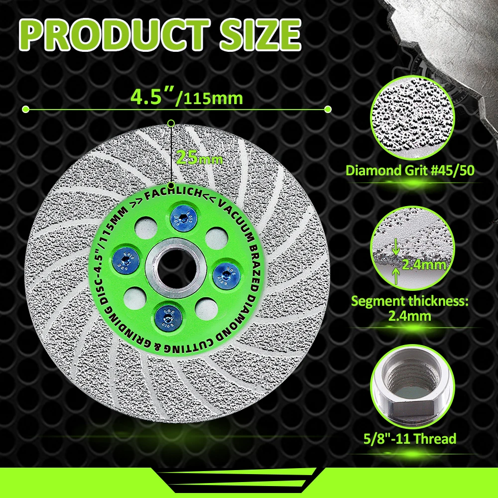 FACHLICH 1pc Dia115mm M14 다이아몬드 커팅 그라인딩 톱날 타일 ..