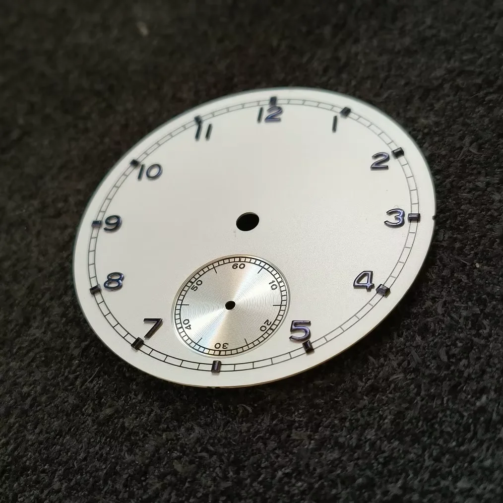 no Watch dial matte Ivory white dial blue number suitable for ST3621 ETA6498 movement diameter 38.9mm thickness 0.4mm