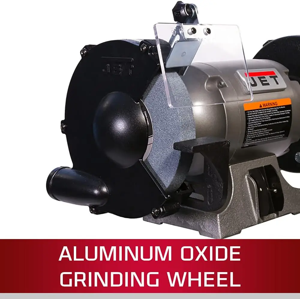 JET 8-Inch Bench Grinder with Wire Wheel, 3450 RPM, 1 HP, 115V 1Ph (Model JBG-8W) 4