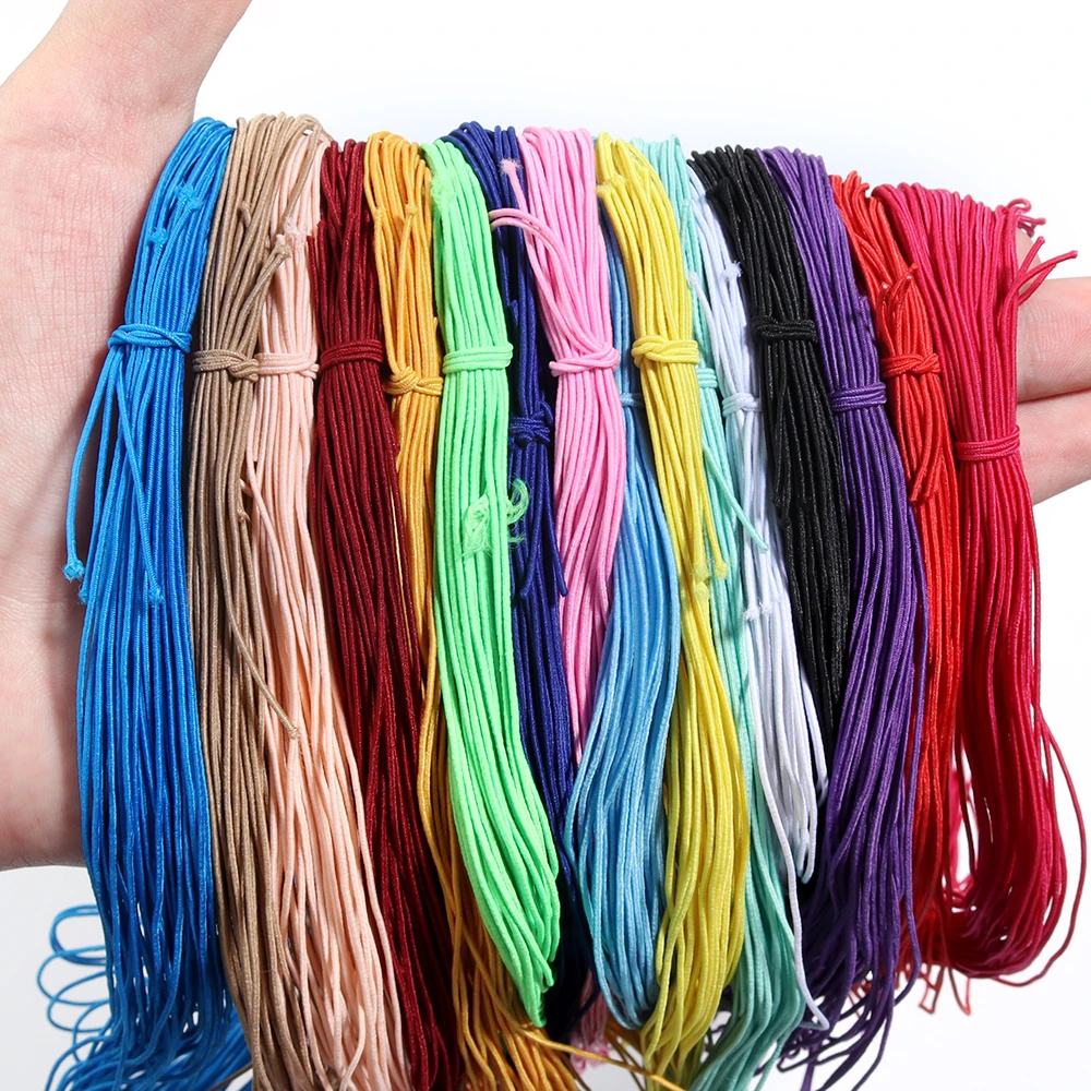 Colorful Braided Elastic Cord for Jewelry Crafting and DIY Accessories – 25 Yards