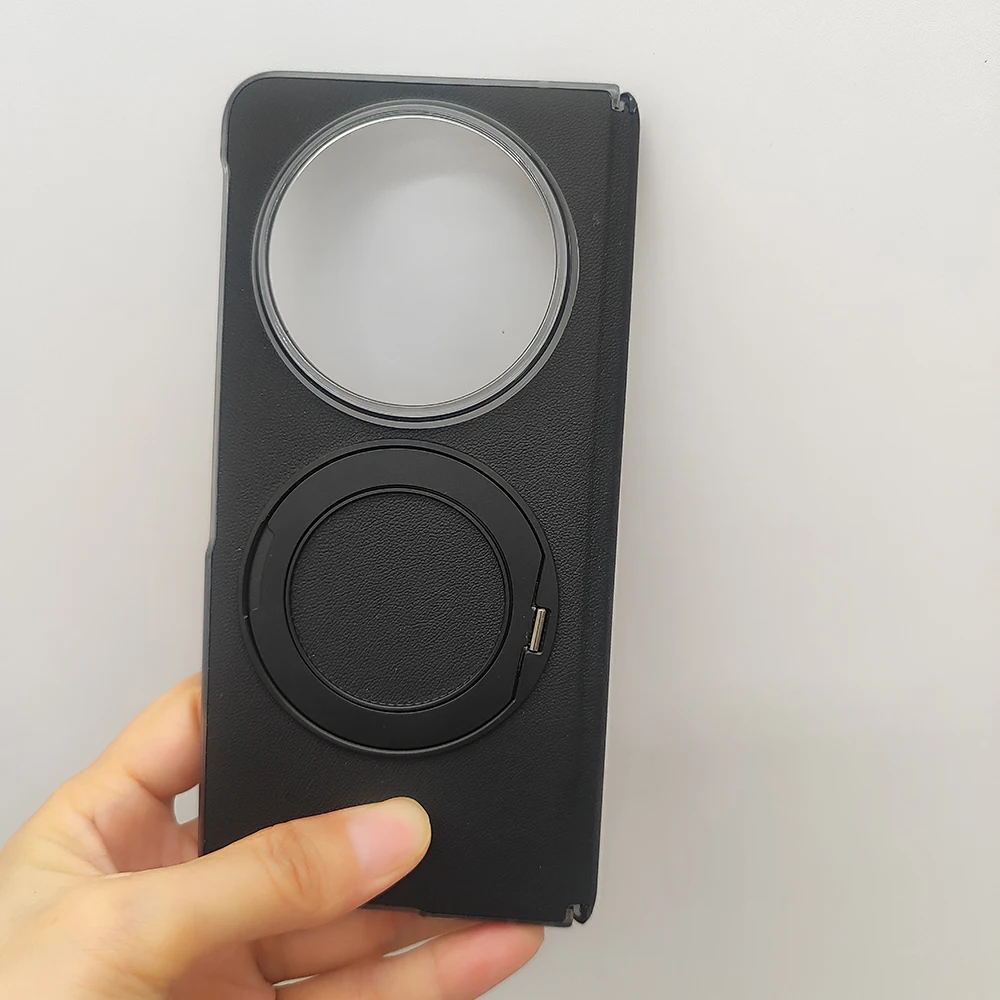 Magnetic 360° Rotating Holder Case with Hinge Protection in Slim PU Leather