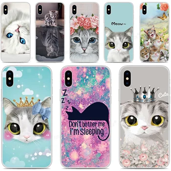 Cute Cat Cover For Cubot A1 A10 P80 P60 P50 X30 X50 X70 C30 Max 3 5 Note 40 50 21 Hafury V1 Nothing Phone 2A CMF 1 2 Two Case