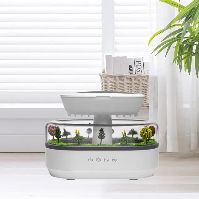 Microlandscape Decor Desktop Humidifier UK 220V Plug Versatile Essential Oil Diffuser 20.6x12x15.5cm for Gym Lightweight Stylish 2