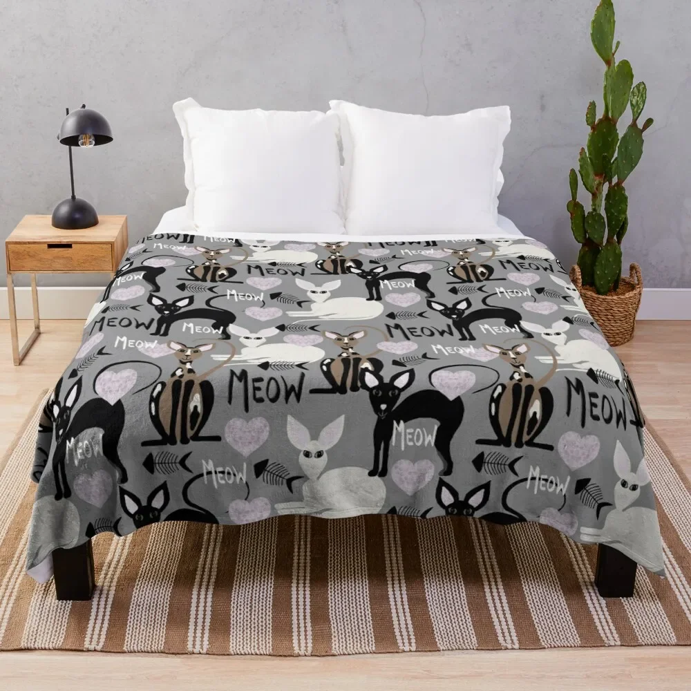 

Cornish Rex Cats Throw Blanket anime Kid'S Blanket Hair Blanket Flannel
