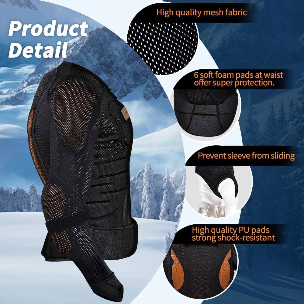 Outdoor Sports Protective Ski Gear Benken Safety Clothing EVA Pad Tights Snowboarding Comfortable Shirt Skiing Snowboarding