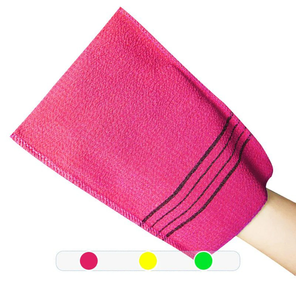 

5pc Double-sided Shower Bath Glove Towel Korean Exfoliating Bath Washcloth Body Scrub Shower Towel For Adults Coarse Grain Brush