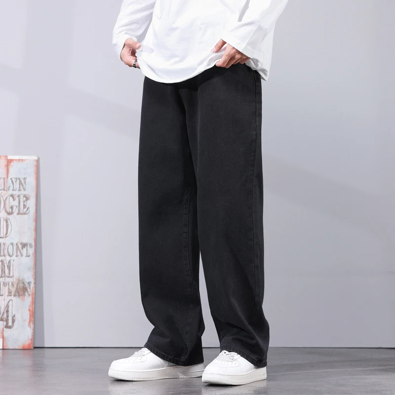 Black Jeans Men Loose Fit Baggy Pants Wide Leg Streetwear Hiphop Male Denim Pants Mens Clothes Long Trousers 2022 New Arrival 3