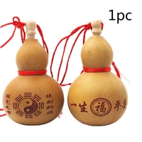 Mini Wine Gourd Crafts Natural Art Collection Ornament Chinese Traditional Carving for Chinese New Year Hanging Toy 1