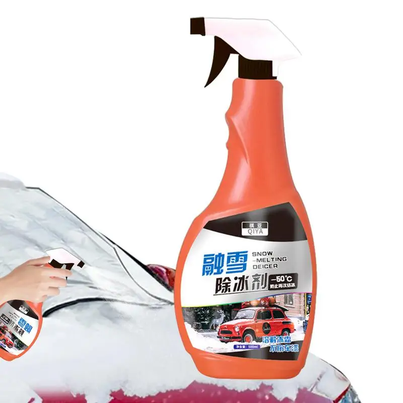 

Deicing Spray 500ml Salt-Free Snow Melting Agent Defrost Spray Windshield Car Snow Melter For Car Windshield Exhaust Pipe