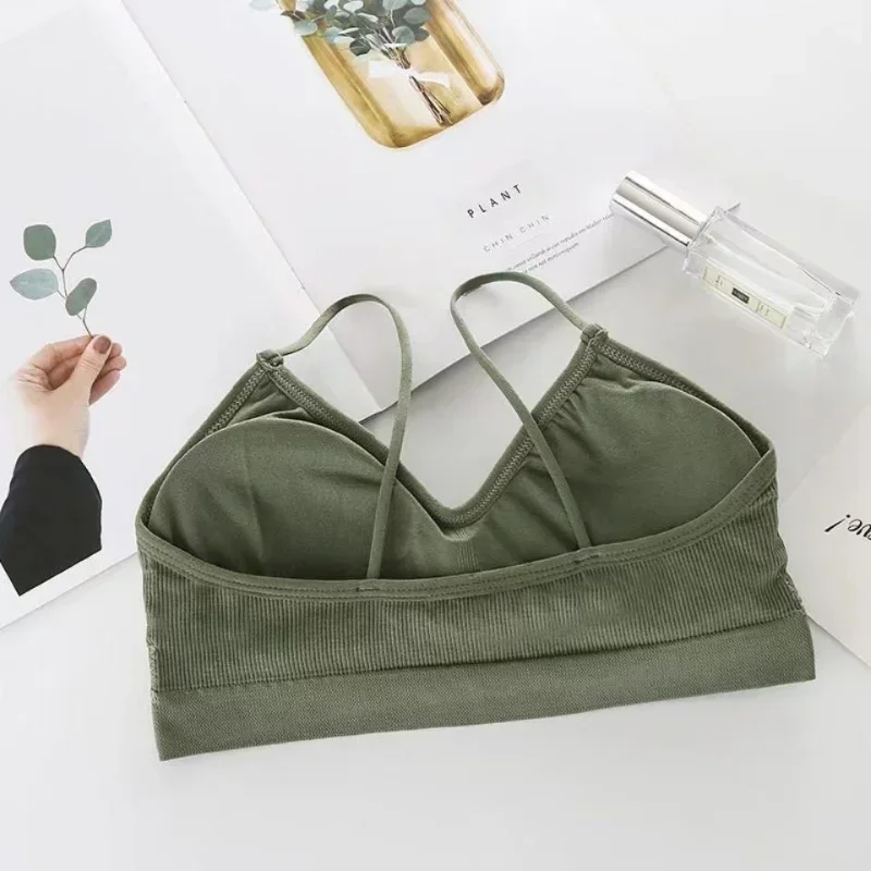High Elastic Women Gathering Bralette Push Up Bra Summer Anti-light Wild Tube Top Sexy No Rims Lingerie