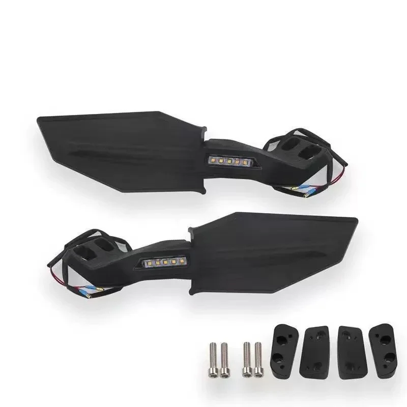야마하 닌자400 혼다 두카티 GSXR250 CFMOTO 250SR 베넬리용 오토바이 후방 거울 사이드 미러 LED 신호등 포함
