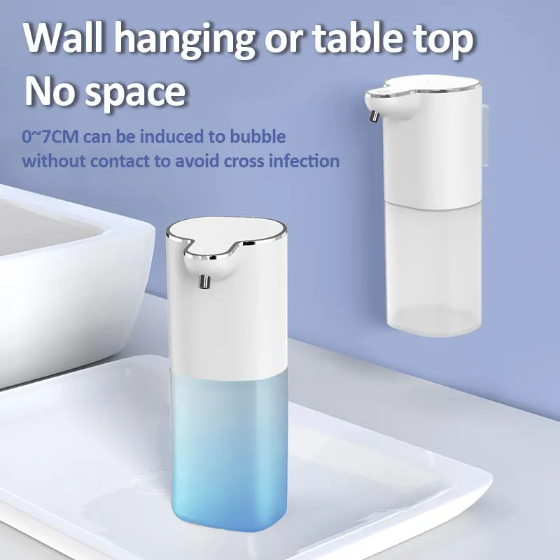400ml Automatic Foam Soap Dispensers 4-Gears Smart Washing Hand Machine USB Charging for Bathroom