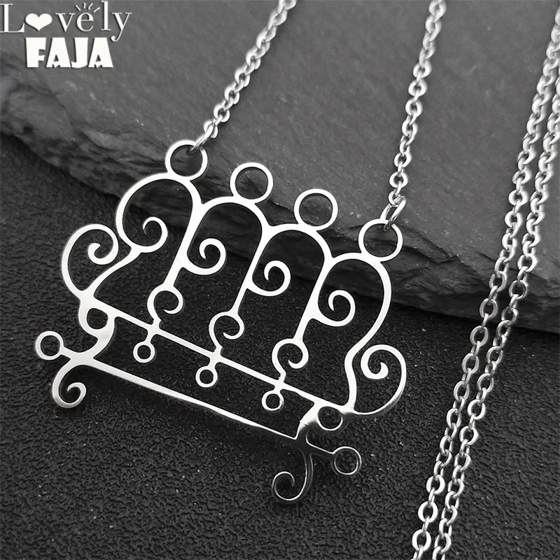 

2023 Paimon sceal Sigil Lucifer Seal Satan Stainless Steel Necklace Baphomet Silver Color Necklace Hides Shirt Jewelry N3053S03