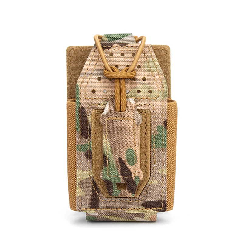Tactical Radio Pouch Tactical Radio Pouch Hunting Walkie Talkie Holder Open-Top Interphone Hanging Bag Molle Nylon Magazine Pouch