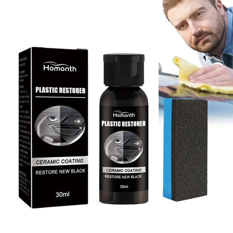

Auto Trim Restorer Trim Coat For Cars Car Plastic Repair Agent Set Interior Seat Dashboard for Automotive Interior Cleaning