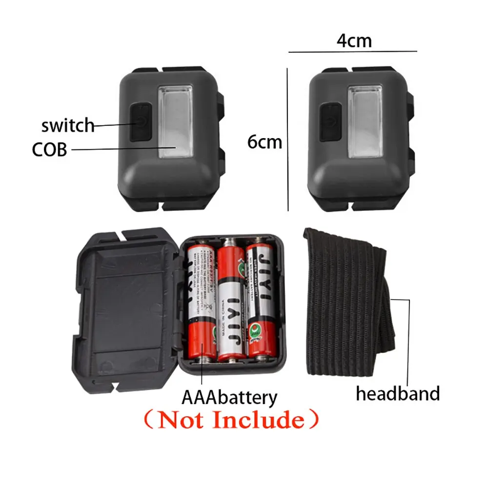Head Flashlight Cob Headlamp C9 Camping Led Mini Headlights Portable Cob Headlamps Waterproof Head Front Light With 3 Switch Modes Led Lights