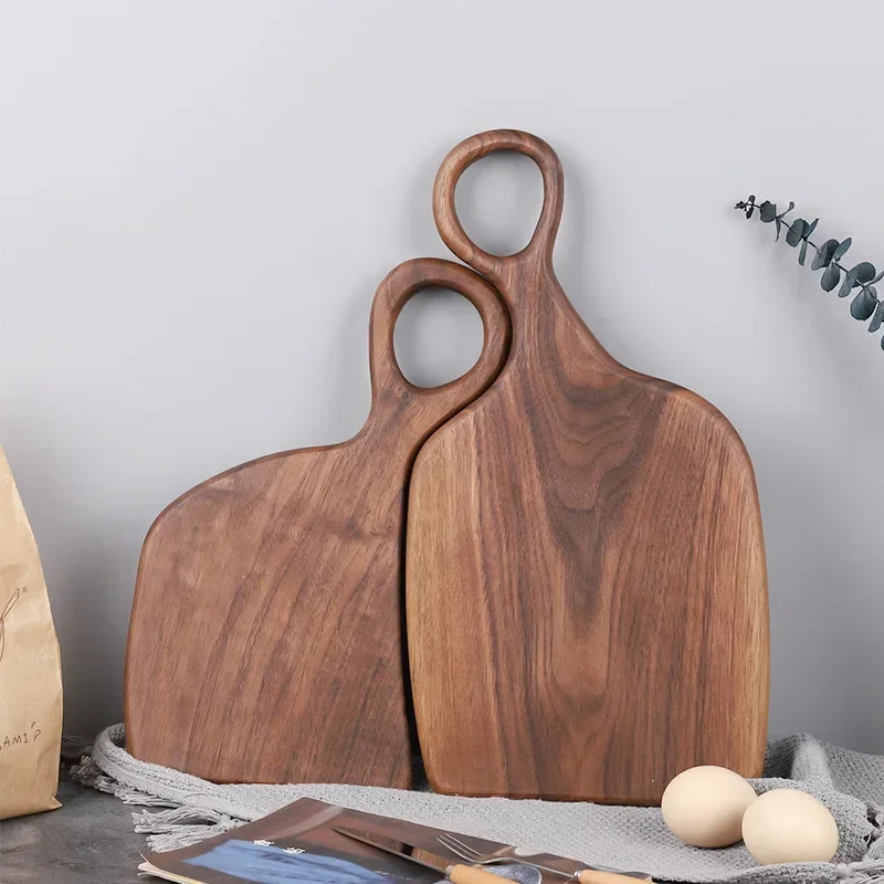 Tagliere in legno di noce nero legno massello creativo vassoio per pane in  legno intero tagliere per frutta cucina tavola in legno utensile da cucina