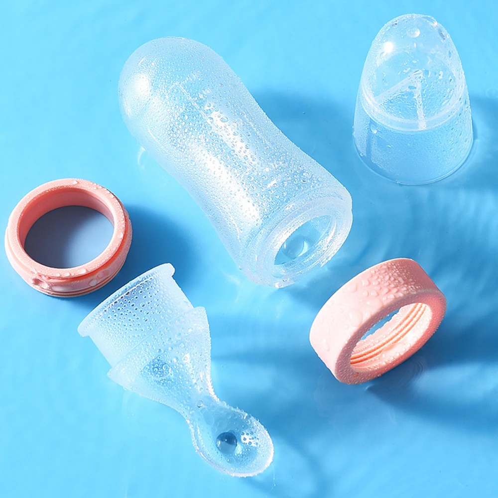 Fruit Feeder Pacifier 1PC 90ML Baby Self Feeding Food Feeder Teething Relief Squeeze Food Dispensing Spoon