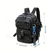 1000D Nylon Waterproof Fishing Backpack Fishing Tackle Storage Bag Double Shoulder Sling Bag for Outdoor Fishing Hunting Hiking 6