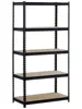45 X 90 X 180cm 5 Tiers Powder Coated Storage Rack Black Office Furniture 6