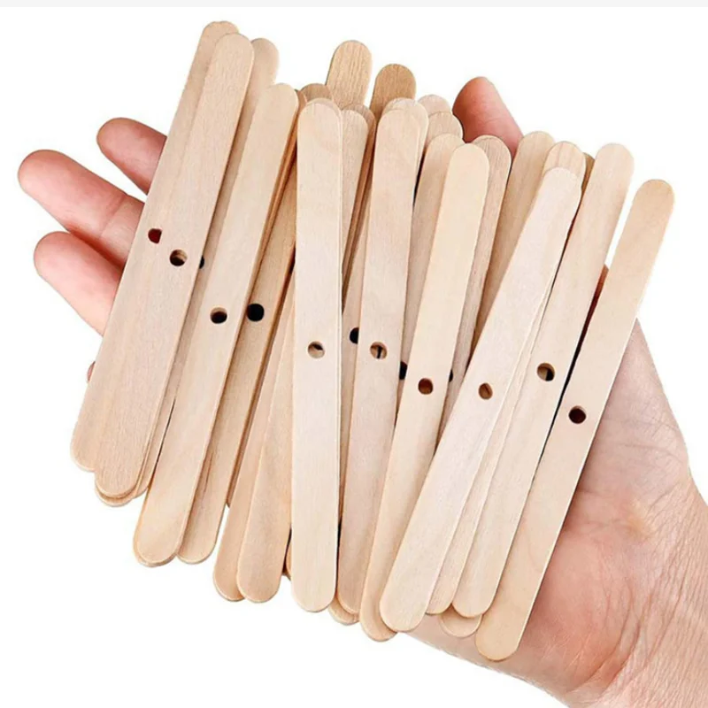 50pcs Wooden Candle Wicks Holder Soy Wax Candle Clips Centering Device DIY Handmade Making Tools Accessories Home Decor
