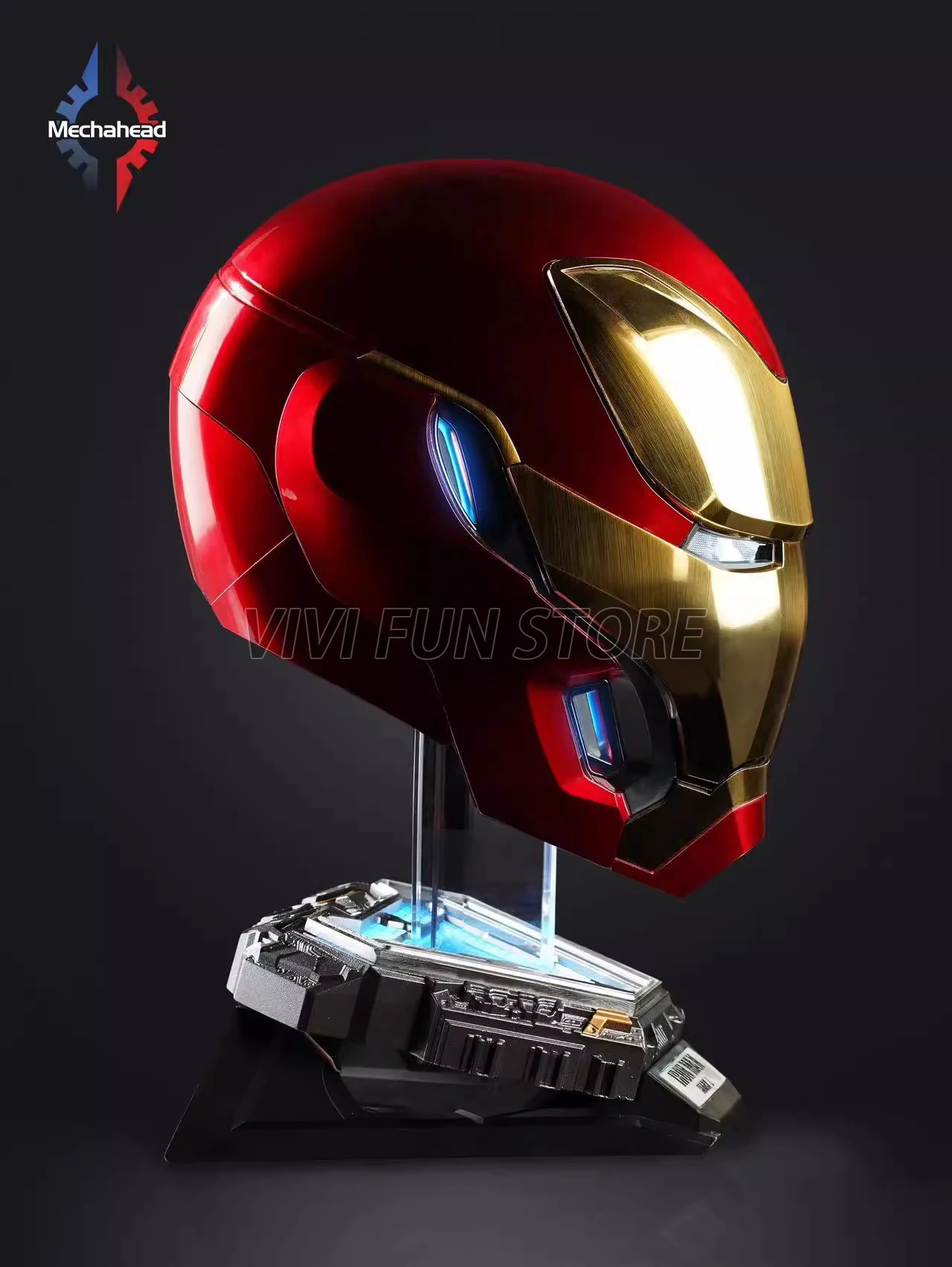 Mechahead-音声制御付きアイアンマンヘルメット,marvel mk50
