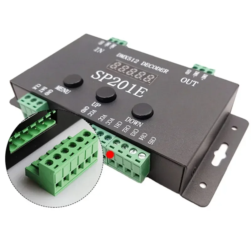 DMX512 Decoder Controller SP201E SPI Signal Addressable IC RGB Led ...