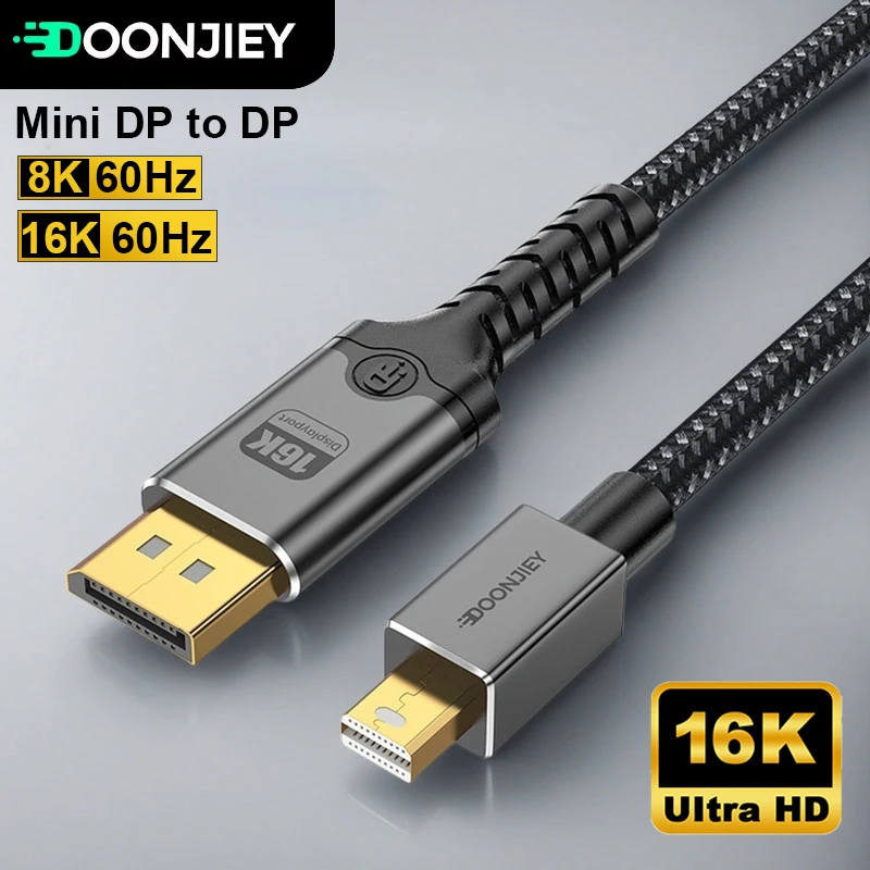Ultra High-Resolution Bi-Directional DisplayPort Cable with Braided Design
