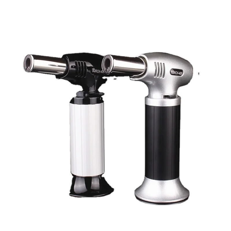 

Metal Inflatable Windproof Fire Spraying Gun Cigarette Lighter High-temperature Resistant Straight Welding Holder