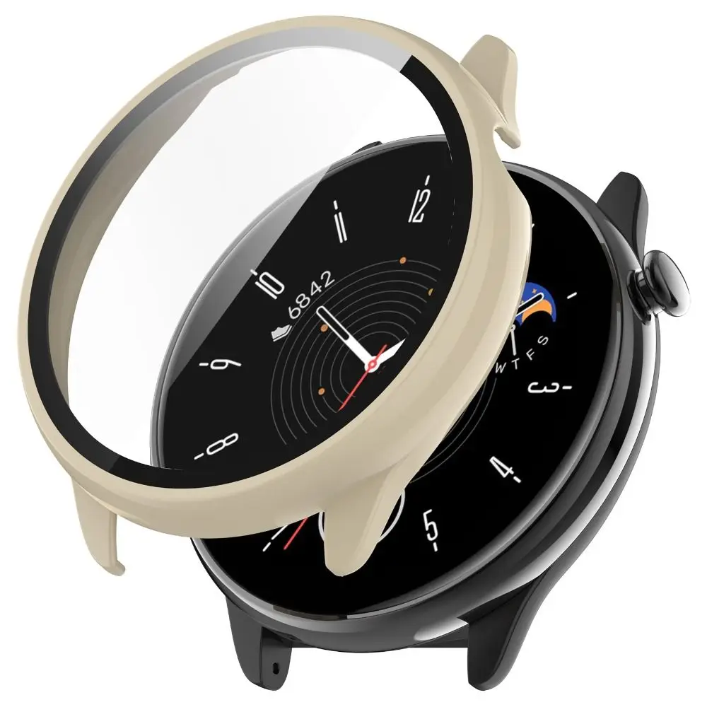 Hard Full Edge Glass Screen Protector Case Shell Frame for Amazfit GTR Mini Smart Watch Protective Bumper Cover