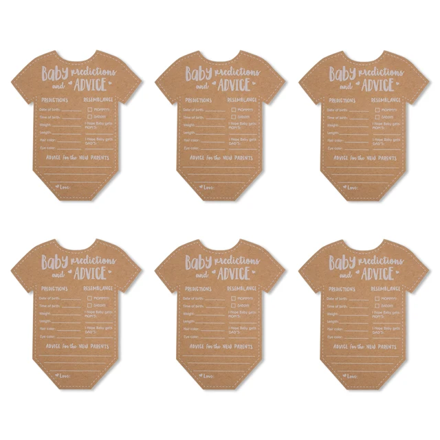 10 Biglietti Previsioni Per Baby Shower – Cartoline DIN A6 In Cartoncino 260g, Gioco Indovinelli Per Nascita